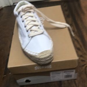 Soludos platform tennis sneaker canvas size 8